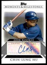 2008 Topps Moments & Milestones Auto RA-CH Chin-Lung Hu Dodgers