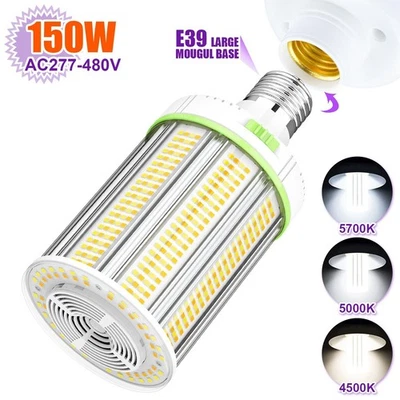 480V LED Corn Bulb Light Warehouse Garage Shop Area Lamp150W/120W/90W 4.5/5/5.7K - Image 1 of 4