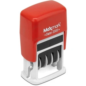Dater 2000 Self Inking Date Stamp - Red - Picture 1 of 8