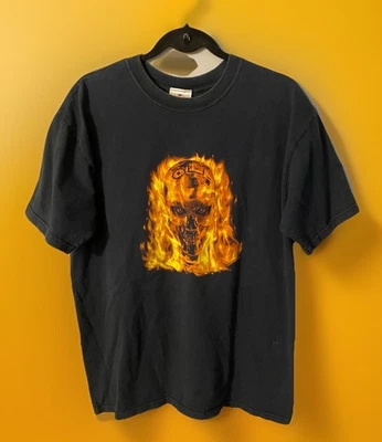 Camiseta negra T2-3D TERMINATOR 2 Universal Studios Japan Fire Skull Lg años 90🔥 Foto 1 de 4