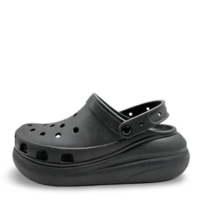 Zoccoli Crocs Crush neri unisex donna taglia 11 uomo 9 sandali plateau scarpe comode - Foto 1 di 11