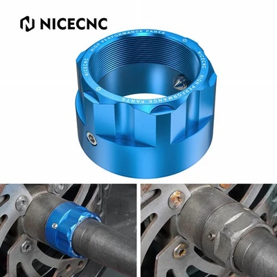 NICECNC Rear Axle Locking Nut For Yamaha YFZ450R Special Edition 2009-2024 Blue - Image 1 of 4