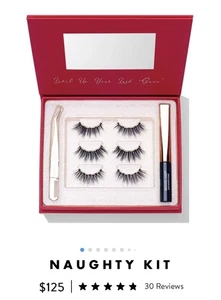 Moxie Lash Naughty Kit - 3 Nerz Wimpern Sets Full Sz Eyeliner + Applikator Neu im Karton - Bild 1 von 7