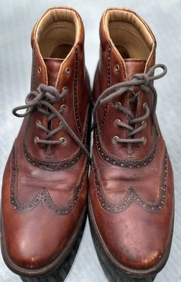 Cole Haan Liam Chukka II Wingtip  Leather Ankle Boots Brown Brogue Men’s 10.5M - Image 1 of 4