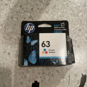 Trójkolorowy wkład atramentowy HP 63, DeskJet, oryginalny OEM wygasł 2019 - Zdjęcie 1 z 5