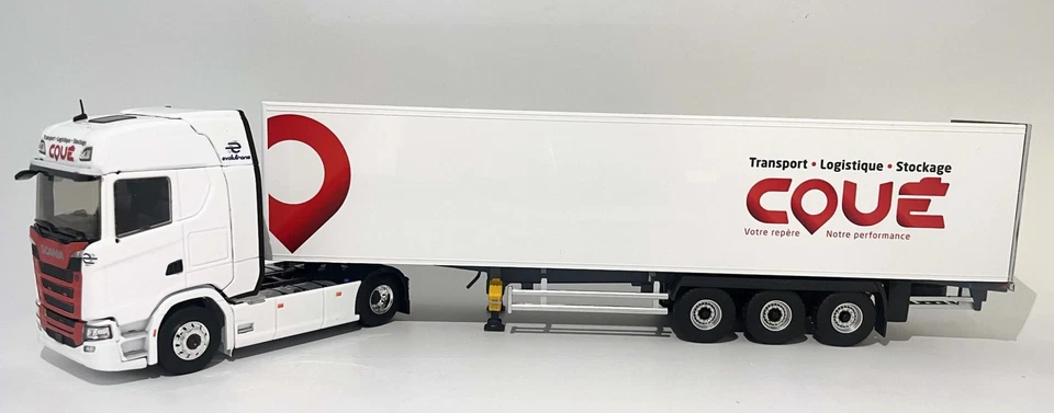 ELIGOR, SCANIA 500 S 4x2 con rimorchio a 3 assi, COUE Transport, 1/43,  ELI11... - Immagine 1 di 1