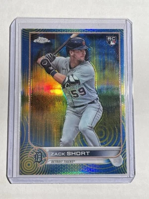 2022 Topps Chrome Baseball Sonic Pulse Zack Short RC /75 - Image 1 of 3
