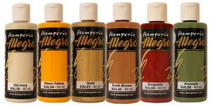 Stamperia Allegro Acrylic Golden Harmony, Juego de 6, pinturas acrílicas de alta calidad - Imagen 1 de 1
