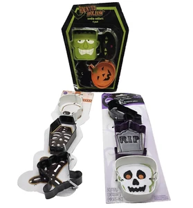New Halloween Skeleton Metal Cookie Cutters Set Wilton Baking Party & Recipe - Picture 1 of 6