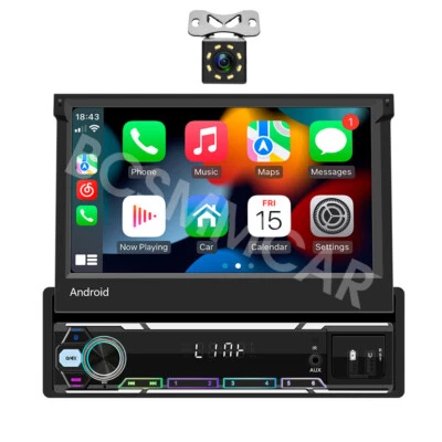 Single Din Car MP5 Player Bluetooth GPS Navigation Stereo Radio With Rear Camera - Image 1 of 4