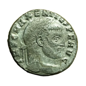 Roman Coin Maxentius Follis Ostia AE22mm Head / Dioscuri 03991 - Picture 1 of 3