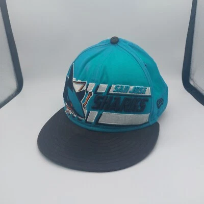 Vinatge San Jose Sharks Hat Snapback Teal Black New Era 9Fifty Cap NHL Fast Ship - Image 1 of 4