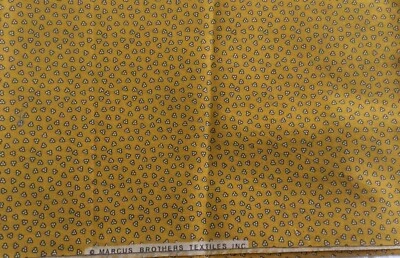 Marcus Brothers Textiles Inc. Gold w/tiny print Quilt Sew Fabric washed 1-1/4 Yd - Image 1 of 4