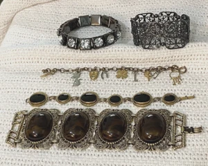 Lot Of 5 Costume Jewelry Bracelets - Picture 1 of 23
