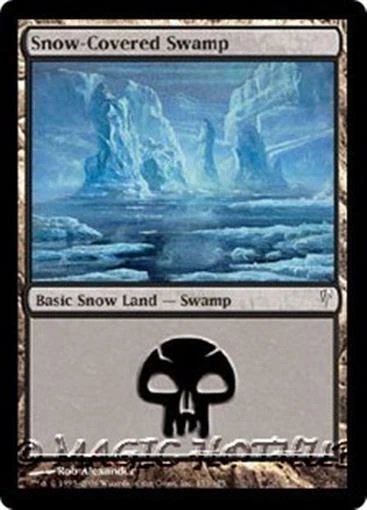MTG - SNOW-COVERED SWAMP - Coldsnap (C) - Image 1 of 1