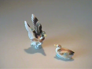 VINTAGE 1960'S MINIATURE BONE CHINA MALLARD DUCKS - Picture 1 of 6