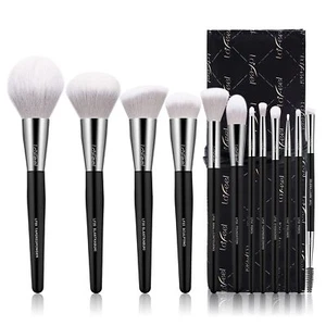 12 Pcs Makeup Brushes Set with Case Holder Face Powder Blush Concealers - Picture 1 of 7