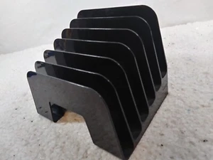 6 Slot Black Plastic Inclined Step Letter File Organizer Sorter Stand - Picture 1 of 1
