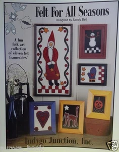 Felt for All Seasons 11 Applique Folk Art Wall Patterns by Sandy Belt WE25889 - Foto 1 di 4