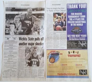 WICHITA STATE SHOCKERS AUTOGRAPHED 2006 SWEET 16 GREENSBORO NEWSPAPER DUKE - Picture 1 of 1