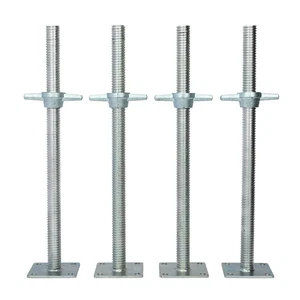 4X 24" Scaffolding Leveling Jack Adjustable Hollow Screw Jack w/Base - Picture 1 of 15