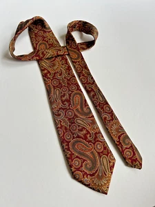 ROBERT TALBOTT Nordstrom Best of Class Silk Necktie Maroon Paisley Repp 59/3.75 - Picture 1 of 7