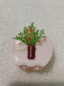 Vintage Mini Regenhaube Hutschachtel Muster grün - Bild 1 von 6