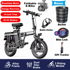1000W Electric Bike Fold Commuter E-Bike Scooter With GPS Tracker 48V Battery - Picture 1 of 11
