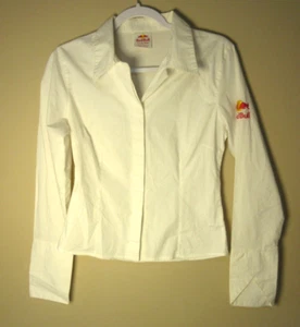 Red Bull White Catering/Bartending Shirt Button Up Womens US Small White - Picture 1 of 3