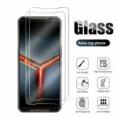 2x ASUS Rog Phone 1/2/3 ZS660KL ZS660KL ZS661KS Tempered Glass Screen Protector - Image 1 of 4