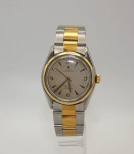 Rolex 6084 Oyster Perpetual 34mm Ivory Dial Gold & Stainless Men's Watch! - Picture 1 of 11