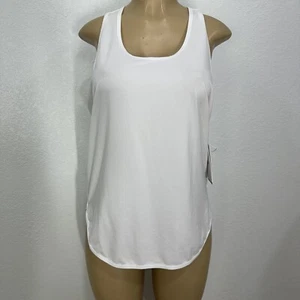 Calme By Johny Was White Tank Gym Yoga Shirt Womens Size L Casual Top - Picture 1 of 11