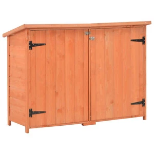Garden Storage Shed 120x50x91 Wood T8A8 - Picture 1 of 12