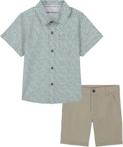 Calvin Klein Boys 2 Pieces Short Set Size 4, 5, 6, 7 - Picture 1 of 1