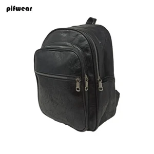 Vintage Rucksack Öko Leder schwarz PIFWEAR B004 - Bild 1 von 3