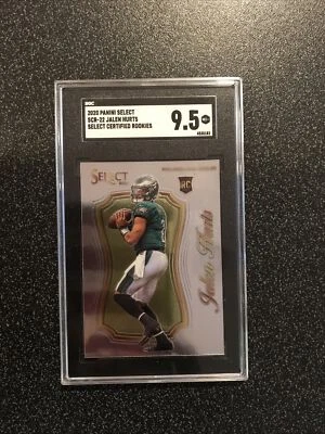 JALEN HURTS 2020-21 Panini Select Certified Rookie RC SILVER PRIZM SGC 9.5 MINT - Image 1 of 4