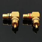2x RCA Angle Adapter Right Angle Connector Male to Female Audio Adapter