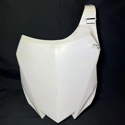 Placa de matrícula delantera blanca de plástico para Kawasaki KX450F 2013 2014 2015 2016 Foto 1 de 4