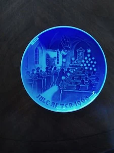 1968 "Jule Aften" Christmas in the Church B & G Kjobenhavn Denmark Plate - Picture 1 of 2