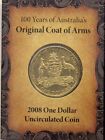 2008 Australian Coat of Arms Centenary Mint $1 B Privy Mark Brisbane Coin Folder