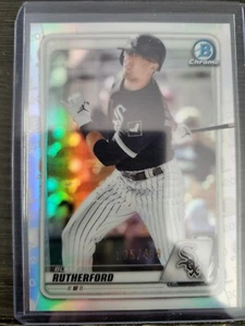 2020 Bowman CHROME ROOKIE #499 REFRACTOR #BCP-211 BLAKE RUTHERFORD WHITE SOX 3 - Picture 1 of 2