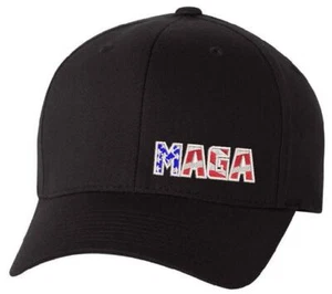 Sombrero Make America Great Again - Ajuste flexible inferior EE. UU. MAGA con espalda sombrero bandera de EE. UU. - Imagen 1 de 16