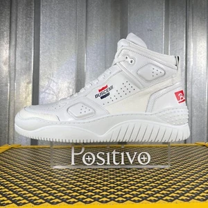 Buscemi Mens Basket White/Gold Leather Sneakers Shoes US 9 EU 42 New - Picture 1 of 6