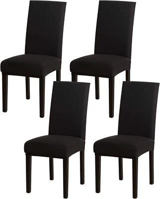 Fundas elásticas para sillas de comedor de 1/4/6 piezas fundas protectoras extraíbles Foto 1 de 4