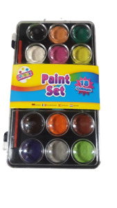 ARTBOX 18 WATER COLOUR PAINT SET WITH BRUSH KIDS ARTS/CRAFT NEW