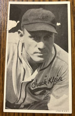 Goudey Wide Pen Premiums R314 1936 Chuck Klein Salón de la fama Foto 1 de 2