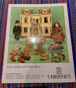 Christie's Auction Catalogue TOYS, DOLLS & TEDDY BEARS March 1992 VGC - Picture 1 of 8