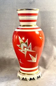 Art Deco Vase Rot Schaubach Kunst 38cm - Bild 1 von 7