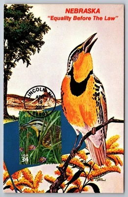 #3506f Great Plains Prairie Western Meadowlark FDC Maxi Card - Image 1 of 2