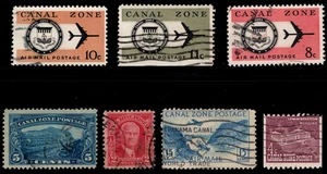 Canal Zone Stamps Small Lot of Postally Used Stamps Includes Airmails - Picture 1 of 1